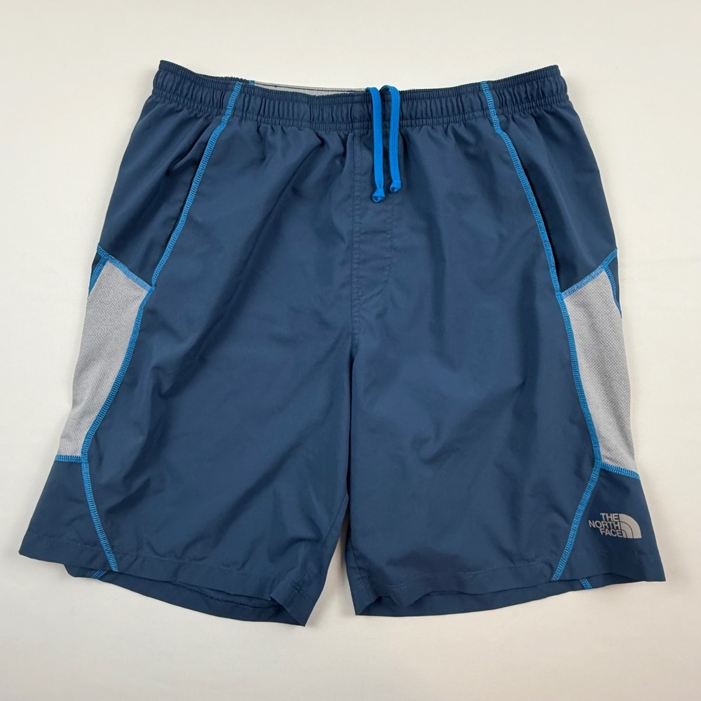 The North Face Mens FlashDry Athletic Shorts Navy Blue Grey Medium Running